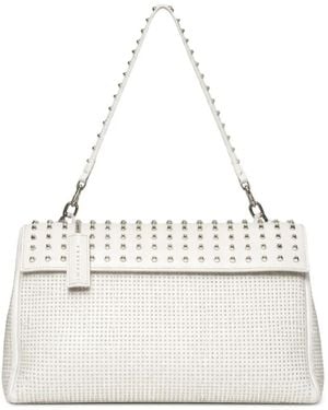 John Richmond Studded Shoulder Bag - White