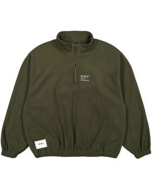 WTAPS 20 Embroidered Half Zip Sweat in Black for Men | Lyst