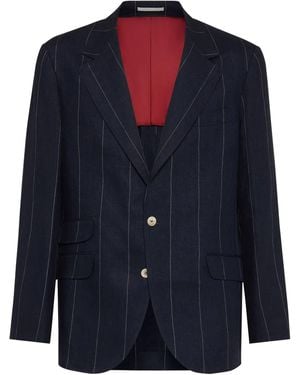 Brunello Cucinelli シングルジャケット - ブルー