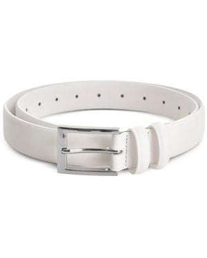 Vestiaire d'un Oiseau Libre Square-Buckle Leather Belt - White