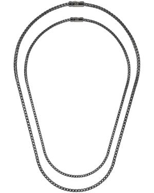 Desmo Fish Bone Chain Necklace - Metallizzato