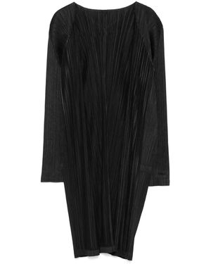 Pleats Please Issey Miyake January コート - ブラック