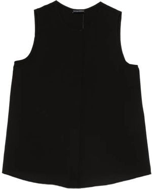 Emporio Armani Mouwloze Blouse - Zwart
