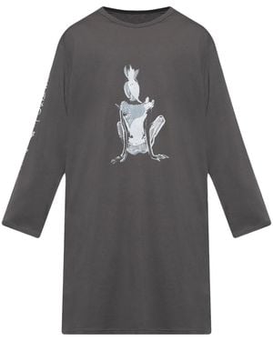 Yohji Yamamoto Long-Sleeve T-Shirt - Grey