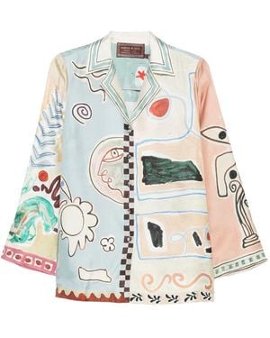 ALÉMAIS Michelle Silk Shirt - Natural