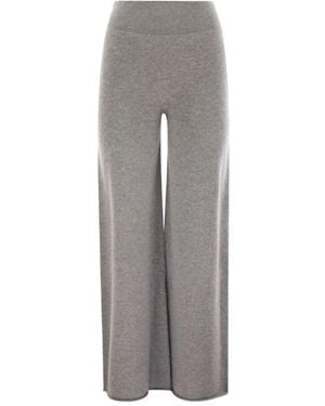 Vanisé Elasticated-Waistband Trousers - Grey