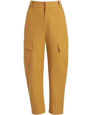 Another Tomorrow Pantalones Cargo Curved - Amarillo