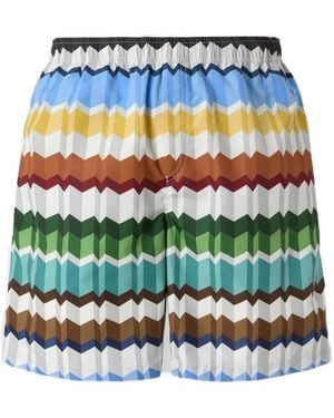 Missoni Multicoloured Swimsuit With Irregular Zigzag Pattern - Blue