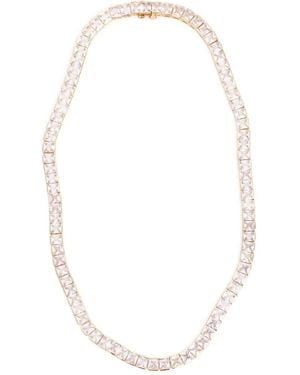 Izabel Display Tennis Square Necklace - White