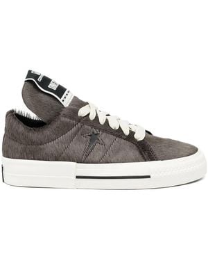 Rick Owens Sneakers Con Pelliccia Sintetica - Marrone