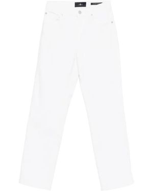 7 For All Mankind Calie Straight Leg Jeans - White