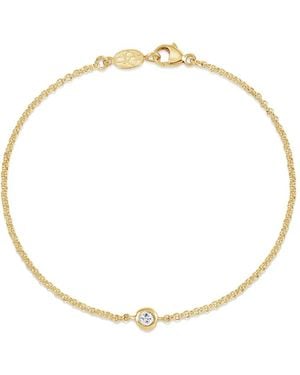 Dower & Hall Dewdrop Sapphire Chain Bracelet - White