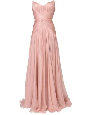 IRIS SERBAN Schulterfreies Eleonora Maxikleid - Pink