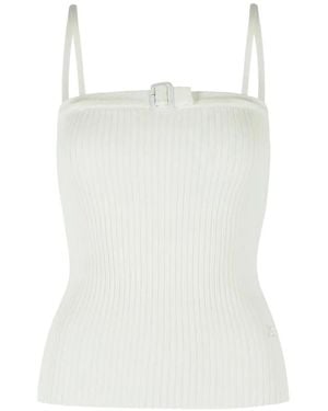 Courreges 'Buckle' Tank Top - White