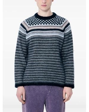 Nomarythm Textile Crew-Neck Jumper - Blue