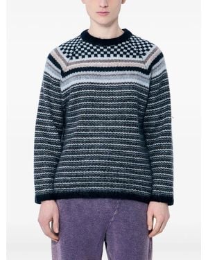 Nomarythm Textile Crew-Neck Jumper - Blue