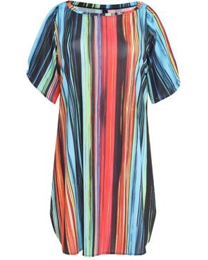 Lygia & Nanny Allat Gestreepte Jurk Met Uitgesneden Schouders - Blauw