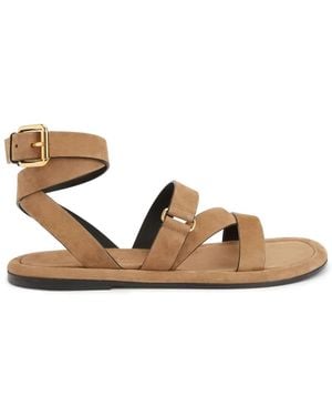 Giuseppe Zanotti Aymon スエードサンダル - ブラウン