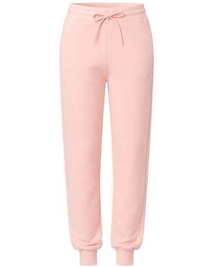 Guess Drawstring Logo-Patch Track Trousers - Pink
