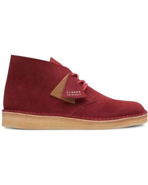 Clarks Botas Clarks Desert Coal Brandy Suede - Rojo