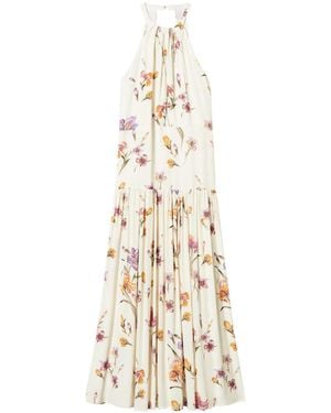 Twinset Floral-Print Crepe Dress - White