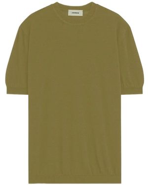 A PAPER KID Knitted T-Shirt - Green