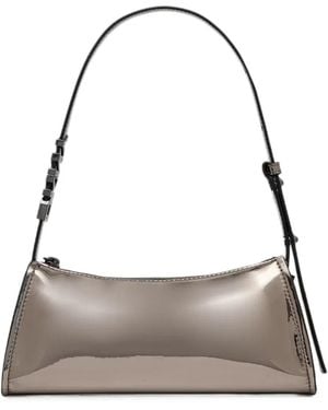 DKNY Bolso De Hombro Con Placa Del Logo - Gris