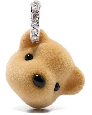 YVMIN Crystal-Embellished Bear Earrings - Metallic