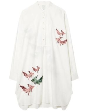 Paul Smith Fish-Embroidered Kaftan - White