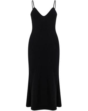 Alberta Ferretti V-Neck Maxi Dress - Black