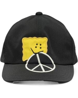 Kapital Chino Peckish Peace Baseball Cap - Black