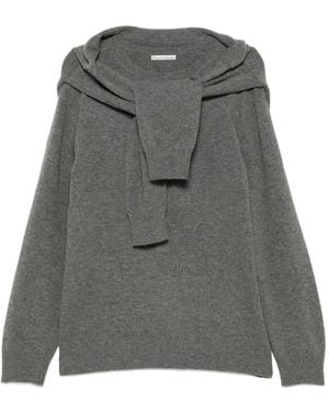 Source Unknown Shawl-Detail Sweater - Grey