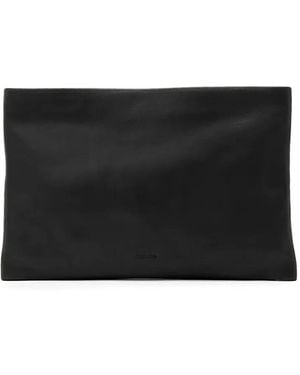 AllSaints Bettina Logo-Debossed Leather Clutch Bag - Black