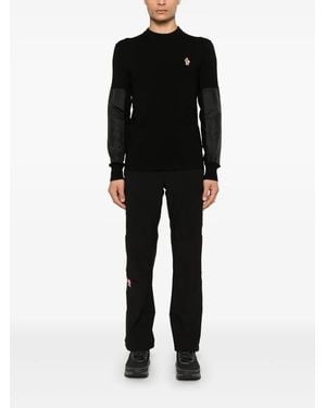 Moncler Maglione Con Inserti - Nero