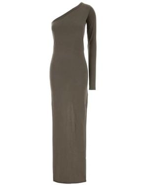 Rick Owens Ziggy One-Shoulder Maxi Dress - Grey