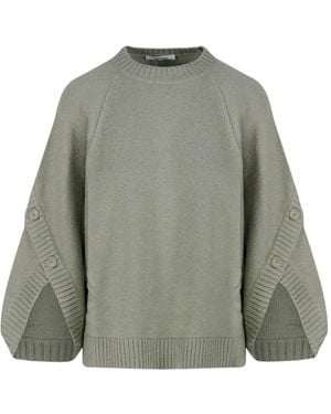 Max Mara Trui Met Ballonmouwen En Knoopmanchetten - Groen