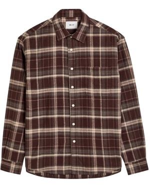 NN07 Checked Shirt - Brown