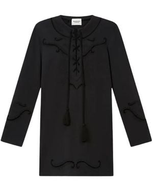 Isabel Marant Elka Kleid Mit Lochstickerei - Schwarz