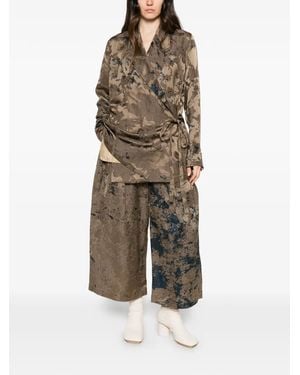 Uma Wang Khloe Wrap Jacket - Brown