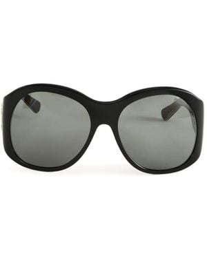 PUCCI Round-Frame Logo-Detail Sunglasses - Grey