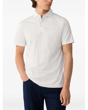 Hackett Polo Con Ribete Tejido - Blanco