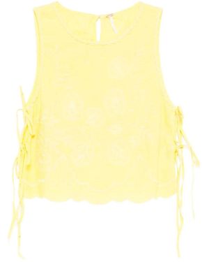 Free People Faded Gardens Tank - Yellow