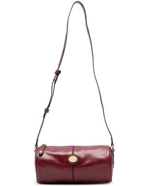 The Bridge Schultertasche Mit Logo-Schild - Lila