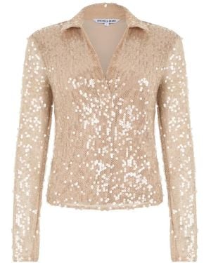 Veronica Beard Meryl Sequin Blouse - Neutre