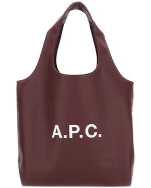 A.P.C. ロゴ ショルダーバッグ - パープル