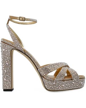 Jimmy Choo Sandales Kove À Ornements De Cristaux - Metallic
