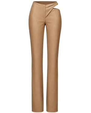 Lika Cut-Out High-Waisted Trousers - White