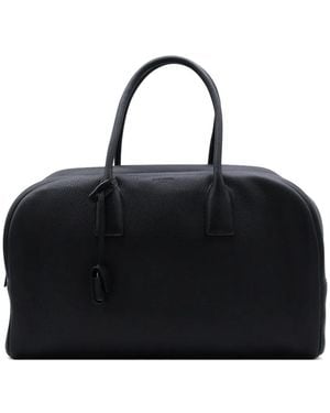 Saint Laurent Medium Leather Tote Bag - Black