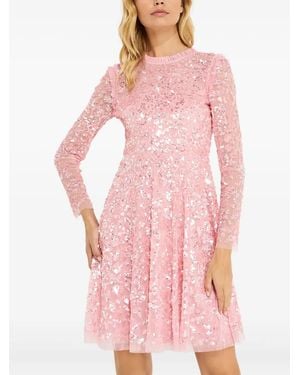 Needle & Thread Abito Corto Aurelia Con Paillettes - Rosa