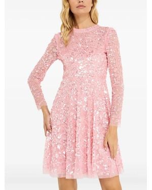 Needle & Thread Aurelia Sequin-Embellished Mini Dress - Pink